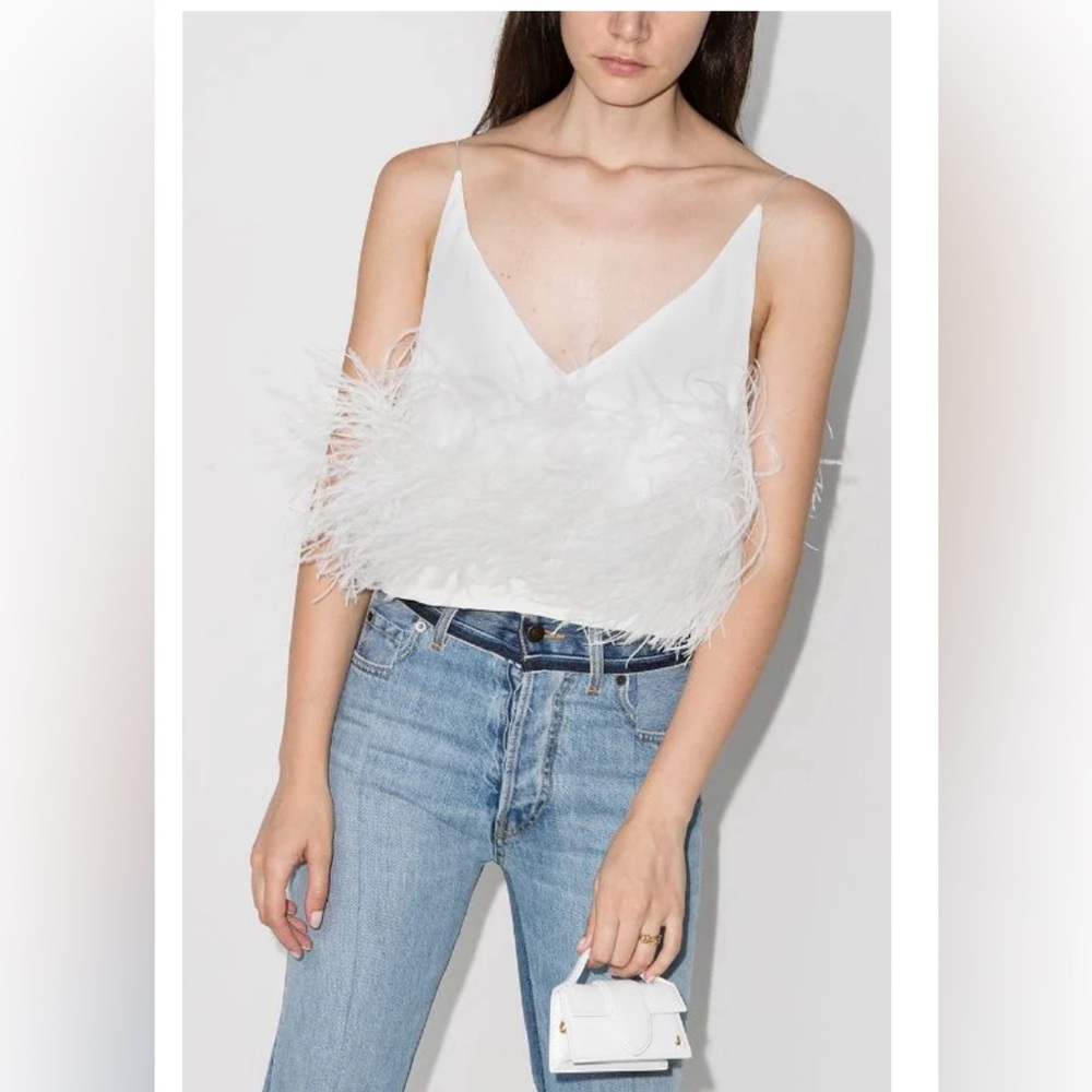 16Arlington - Poppy Feather Trim Top